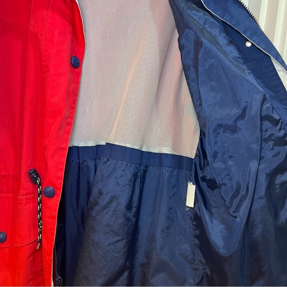 Pacific Trail Red Blue Jacket Coat Jacket Women Size Medium Full Zip Hood - Picture 7 of 13